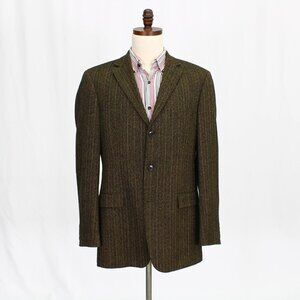 Hugo Boss 40L Brown Striped 3-Button Sport Coat Blazer Jacket P285